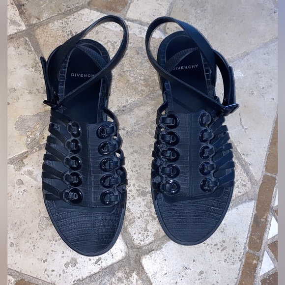 Givenchy Black Jelly Strap Sandal - Picture 5 of 9